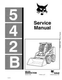 Bobcat 542B Skid Steer Loader Service Repair Manual preview