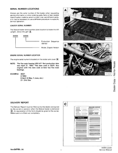 Bobcat 542B Skid Steer Loader service manual