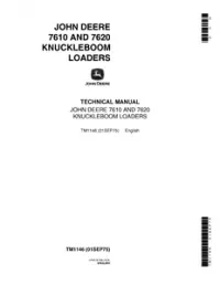 John Deere 7610 and 7620 Knuckleboom Loader Service Manual -TM1146 preview