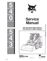 Bobcat 540  543 Skid Steer Loader Service Repair Manual preview