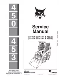 Bobcat 450  453 Skid Steer Loader Service Repair Manual preview