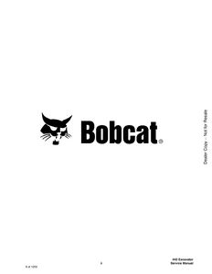 Bobcat 442 Mini Excavator manual