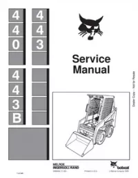 Bobcat 440  443  443B Skid Steer Loader Service Repair Manual preview