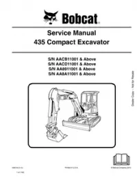 Bobcat 435 Compact Excavator Service Repair Manual preview