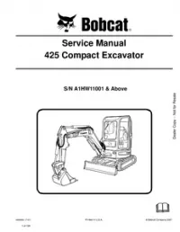 Bobcat 425 Compact Excavator Service Repair Manual preview