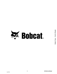 Bobcat 425 Compact Excavator manual