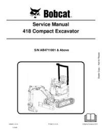 Bobcat 418 Compact Excavator Service Repair Manual preview