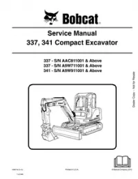 Bobcat 337  341 Compact Excavator Service Repair Manual preview