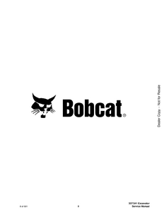 Bobcat 341 Compact Excavator D Series manual
