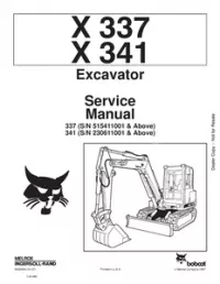 Bobcat X337   X341 Compact Excavator Service Repair Manual preview