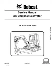 Bobcat 335 Compact Excavator Service Repair Manual (S/N A16U11001 & - Above preview