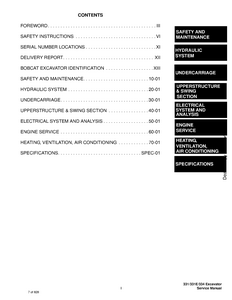 Bobcat 334 Hydraulic Excavator G Series manual pdf