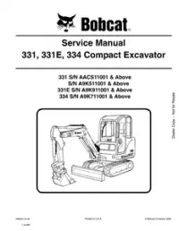 Bobcat 331  331E  334 Compact Excavator Service Repair Manual #2 preview