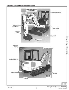 Bobcat X331 Hydraulic Excavator manual