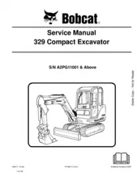 Bobcat 329 Compact Excavator Service Repair Manual (S/N: A2PG11001 & - Above preview