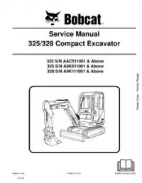 Bobcat 325  328 Compact Excavator Service Repair Manual preview