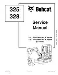 Bobcat 325  328 Hydraulic Excavator (G Series) Service Repair Manual preview