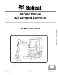 Bobcat 324 Compact Excavator Service Repair Manual (S/N AKY511001 & - Above preview