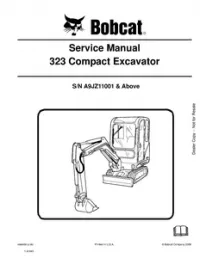 Bobcat 323 Compact Excavator Service Repair Workshop Manual (S/N: A9JZ11001 & - Above preview