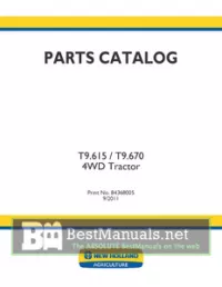 NEW HOLLAND T9.615, T9.670 4WD TRACTOR PARTS CATALOG MANUAL - IMPROVED preview
