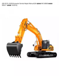 JCB JS210  JS230 Excavator Service Repair Manual (EN  9813/8000  ISSUE 1  - 10/2016 preview