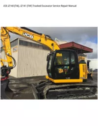 JCB JZ140 [T4i]  JZ141 [T4F] Tracked Excavator Service Repair Manual preview