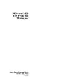 John Deere 3430 3830 Self Propelled Windrower Service Manual - 1314 preview