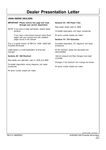 John Deere 3830 windrower manual