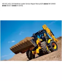 JCB 3CX  4CX  5CX Backhoe Loader Service Repair Manual (EN  9813/6950  ISSUE 3  - 01/2018 preview