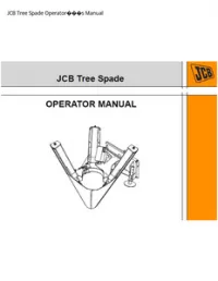JCB Tree Spade Operators Manual preview