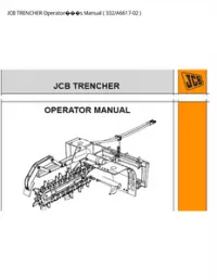JCB TRENCHER Operators Manual ( 332/A6617-02 -  preview