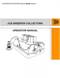 JCB SWEEPER COLLECTORS Operators Manual preview