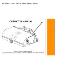 JCB SWEEPER COLLECTORS (SC SERIES) Operator Manual preview