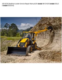 JCB 3CXG Backhoe Loader Service Repair Manual (EN  9813/4250  ISSUE 6  - 03/2018 preview