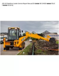 JCB 3CX Backhoe Loader Service Repair Manual (EN  9813/6650  ISSUE 3  - 02/2018 preview