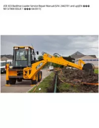 JCB 3CX Backhoe Loader Service Repair Manual (S/N: 2442701 and up)(EN  9813/7800 ISSUE 1  - 04/2017 preview