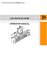 JCB SNOW BLOWER Operators Manual preview