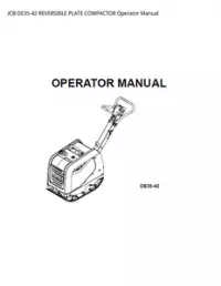 JCB DE35-42 REVERSIBLE PLATE COMPACTOR Operator Manual preview
