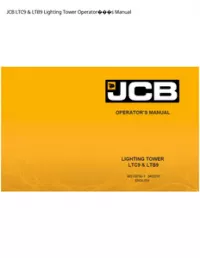 JCB LTC9 & LTB9 Lighting Tower Operators Manual preview