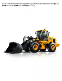 JCB 457 Wheel Loader Service Repair Manual (S/N: from 2244514 onwards  EN  9813/4150  ISSUE 6  - 12/2017 preview