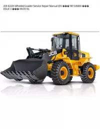 JCB 422ZX Wheeled Loader Service Repair Manual (EN  9813/8400  ISSUE 3  - 09/2018 preview