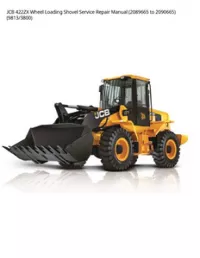JCB 422ZX Wheel Loading Shovel Service Repair Manual (2089665 to 2090665) - 9813/3800 preview