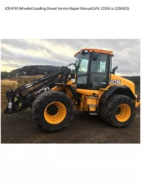 JCB 418S Wheeled Loading Shovel Service Repair Manual (S/N: 23356 to - 2336423 preview
