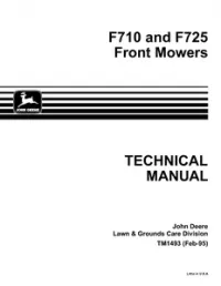 John Deere F710 F725 Front Mowers Service Manual - TM1493 preview