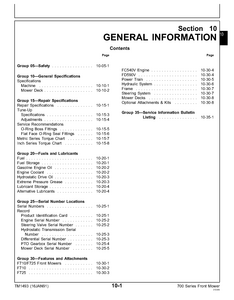 John Deere F710 Front Mower service manual