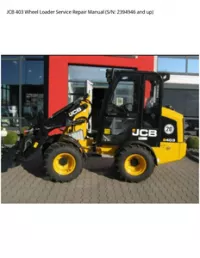 JCB 403 Wheel Loader Service Repair Manual (S/N: 2394946 and - up preview