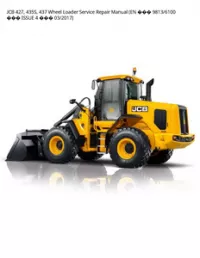JCB 427  435S  437 Wheel Loader Service Repair Manual (EN  9813/6100  ISSUE 4  - 03/2017 preview
