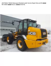 JCB TM320  TM420 Telescopic Wheeled Loader Service Repair Manual (EN  9813/6850  ISSUE 2  - 04/2018 preview