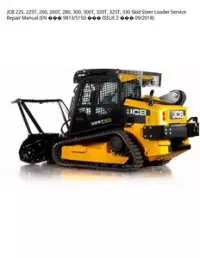 JCB 225  225T  260  260T  280  300  300T  320T  325T  330 Skid Steer Loader Service Repair Manual (EN  9813/5150  ISSUE 2  - 09/2018 preview