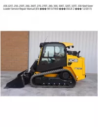 JCB 225T  250  250T  260  260T  270  270T  280  300  300T  320T  325T  330 Skid Steer Loader Service Repair Manual (EN  9813/7450  ISSUE 2  - 12/2017 preview